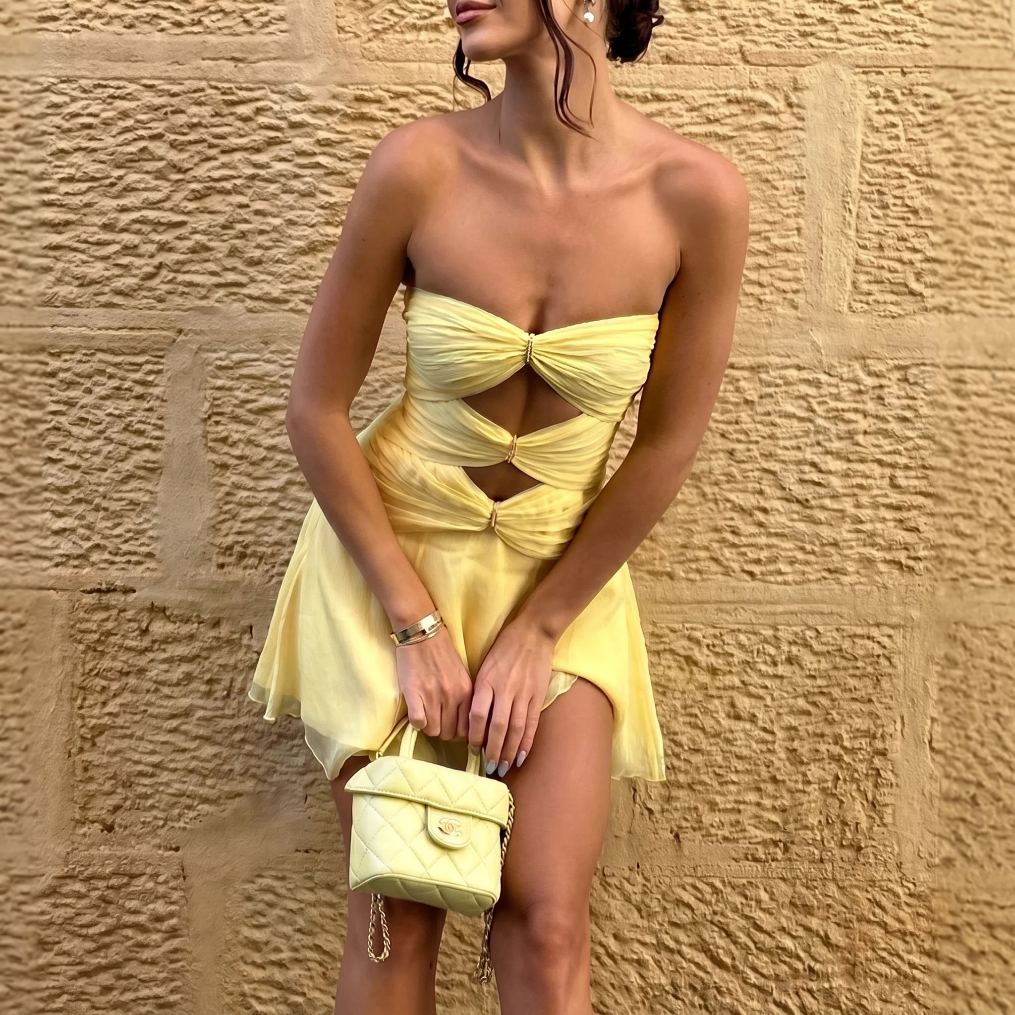 Nova Cut-Out Twist Mini Dress