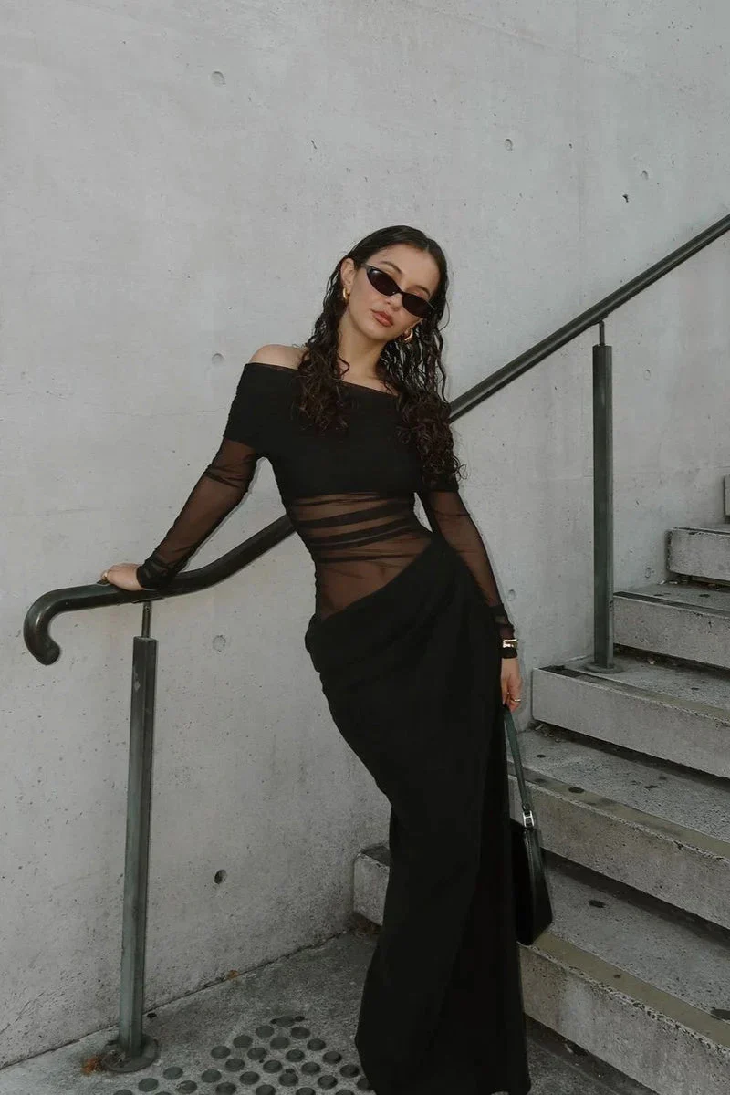 Aria Illusion Maxi Dress - Image 5