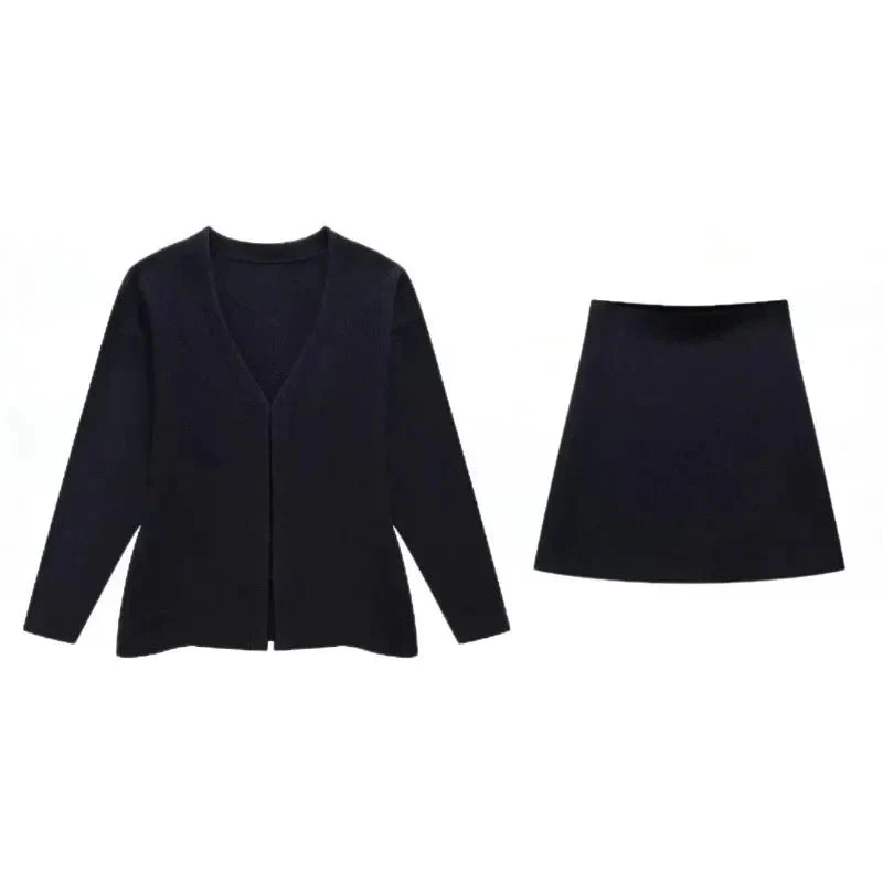 Ayla Knit Cardigan & Mini Skirt Set - Image 6