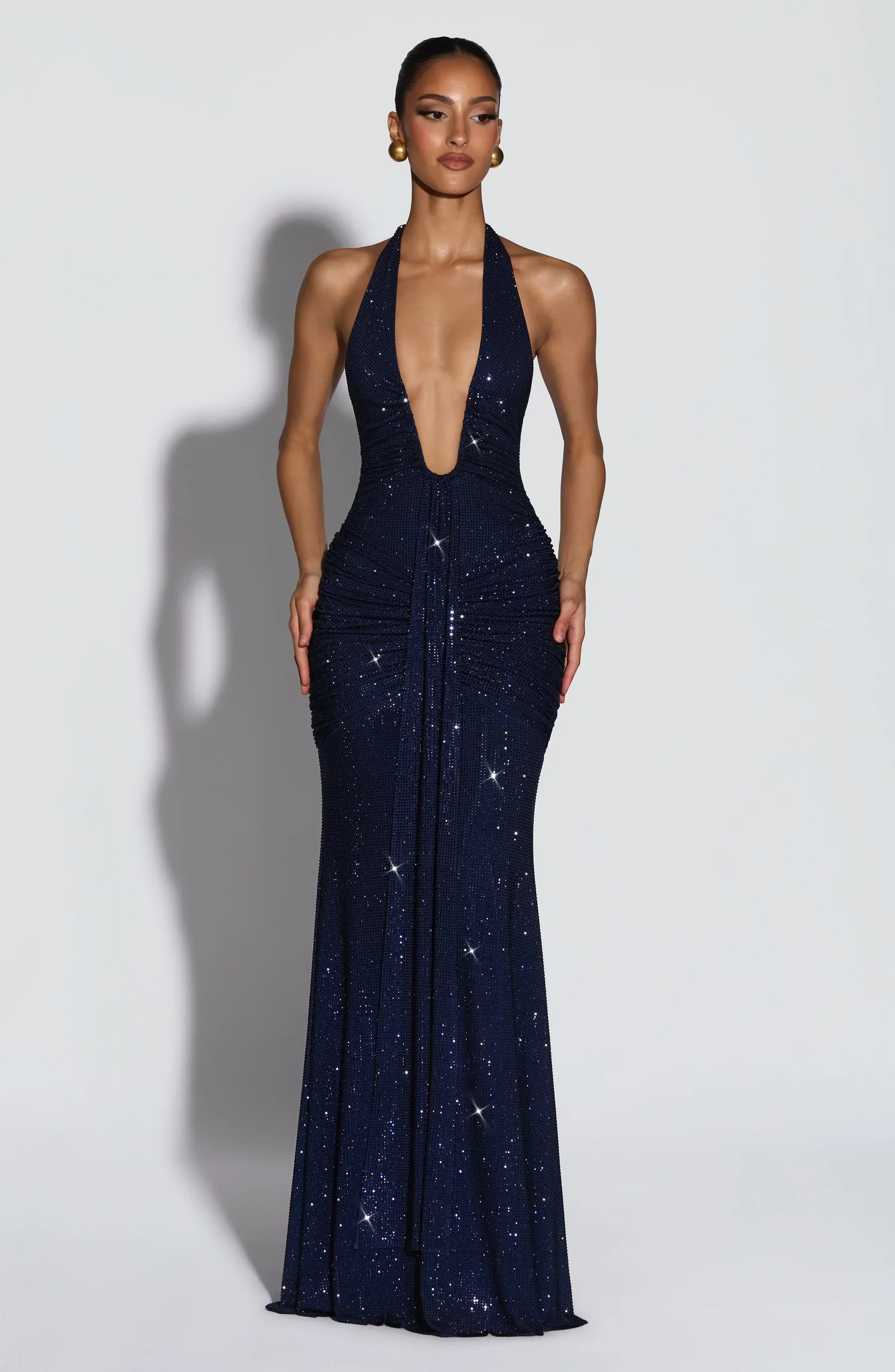 Camilla Plunge Halter Maxi Dress - Image 2