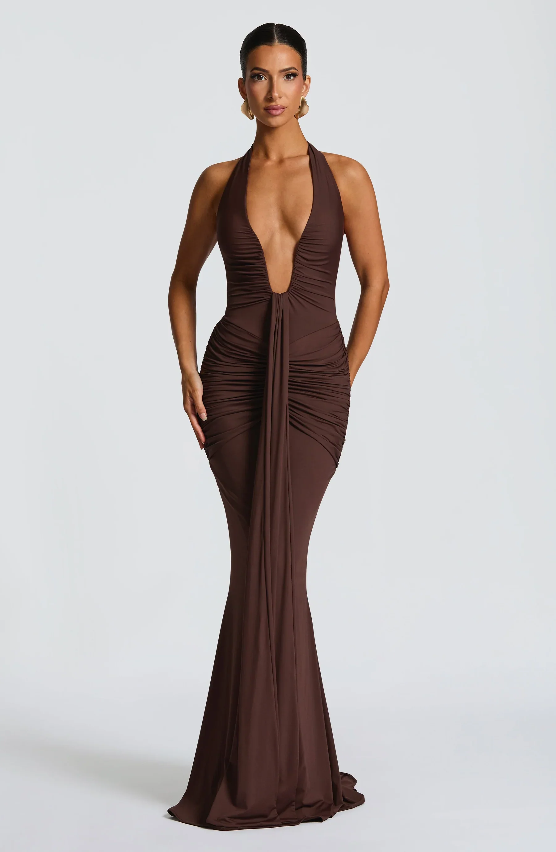 Camilla Plunge Halter Maxi Dress - Image 7