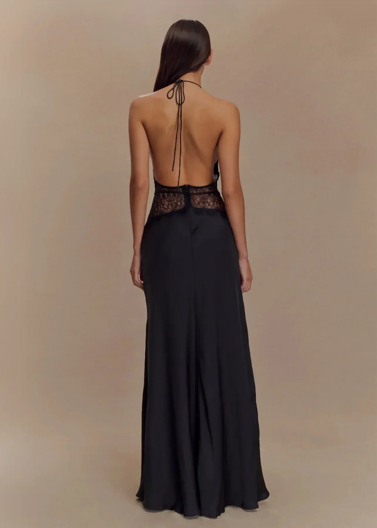 Serena Lace Halter Maxi Dress - Image 3