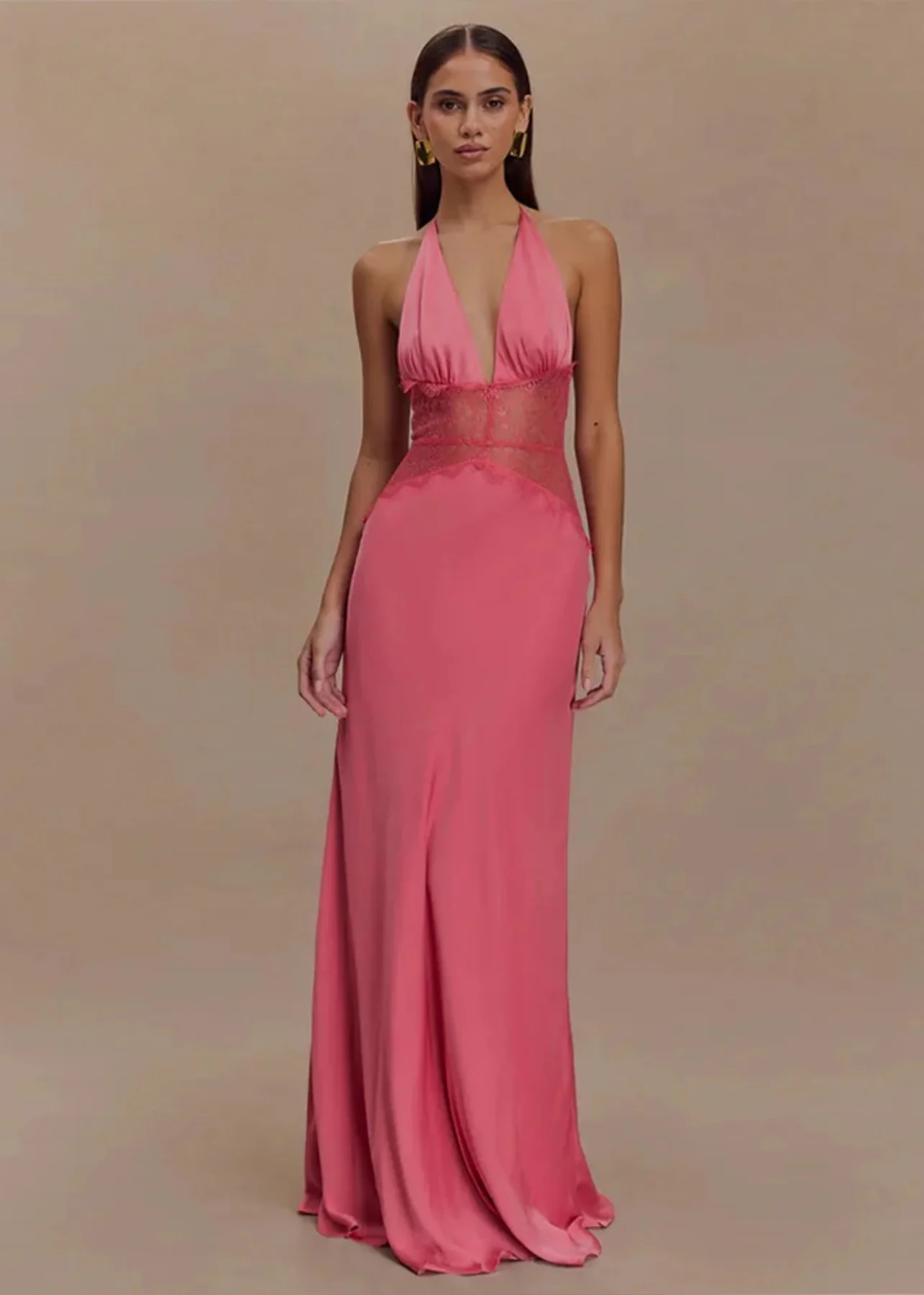 Serena Lace Halter Maxi Dress - Image 4