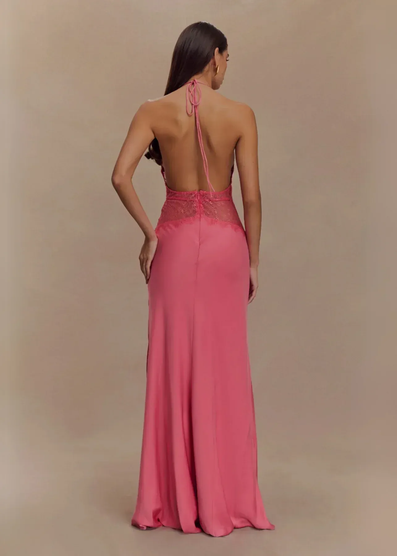 Serena Lace Halter Maxi Dress - Image 5
