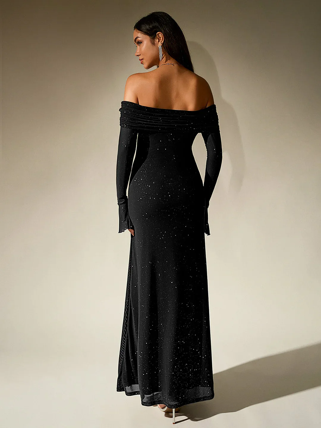 Charlotte Sequin Off-Shoulder Maxi Dress - Image 3