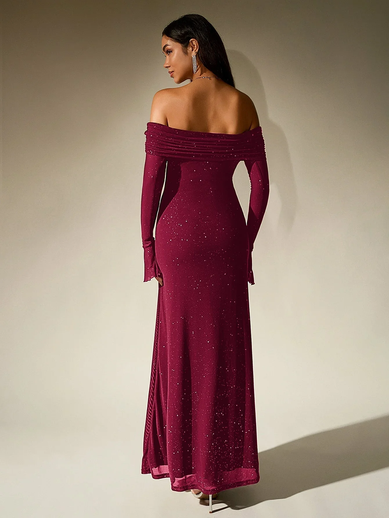 Charlotte Sequin Off-Shoulder Maxi Dress - Image 6