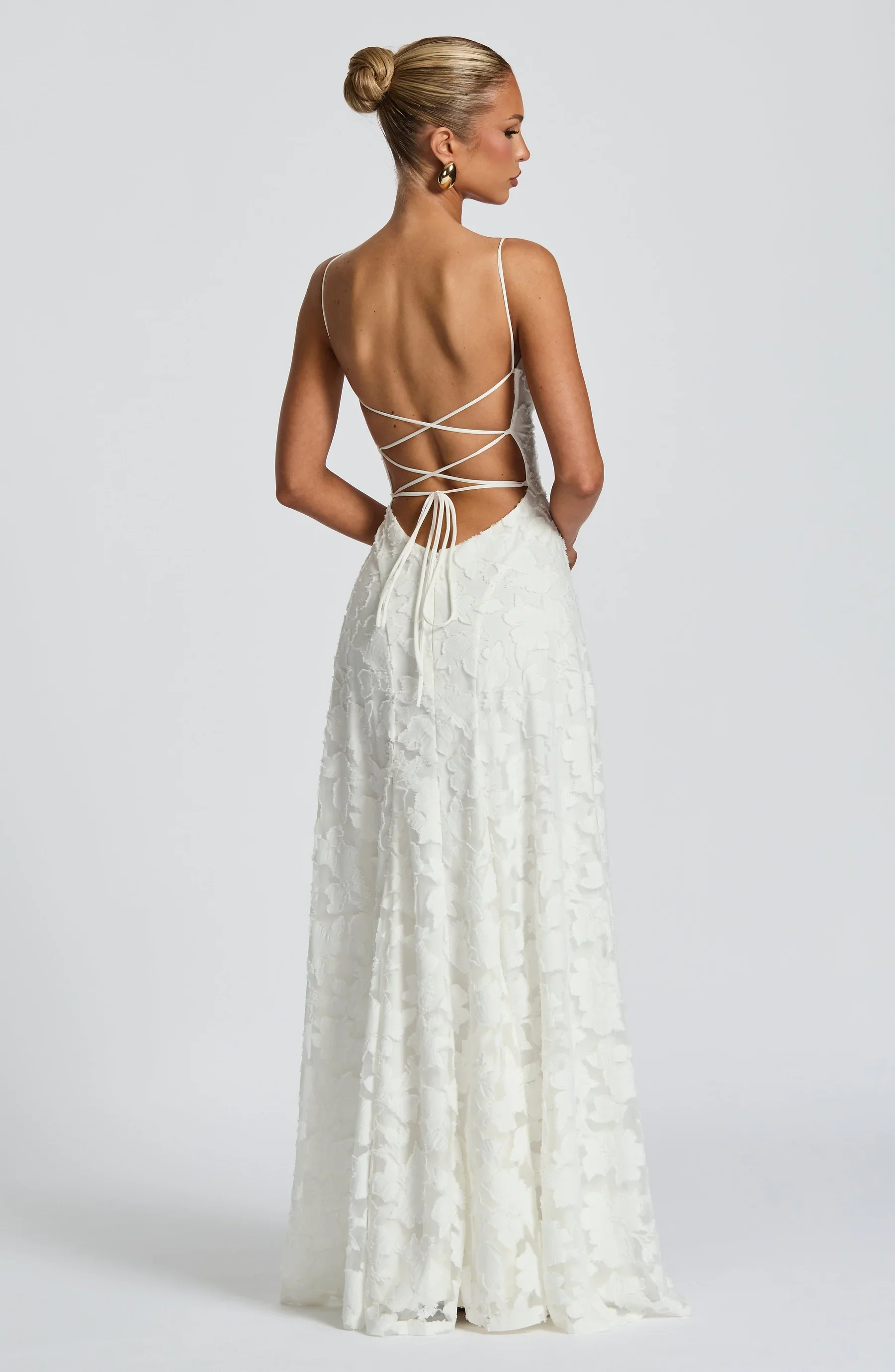 Elena Floral Lace Maxi Dress - Image 10