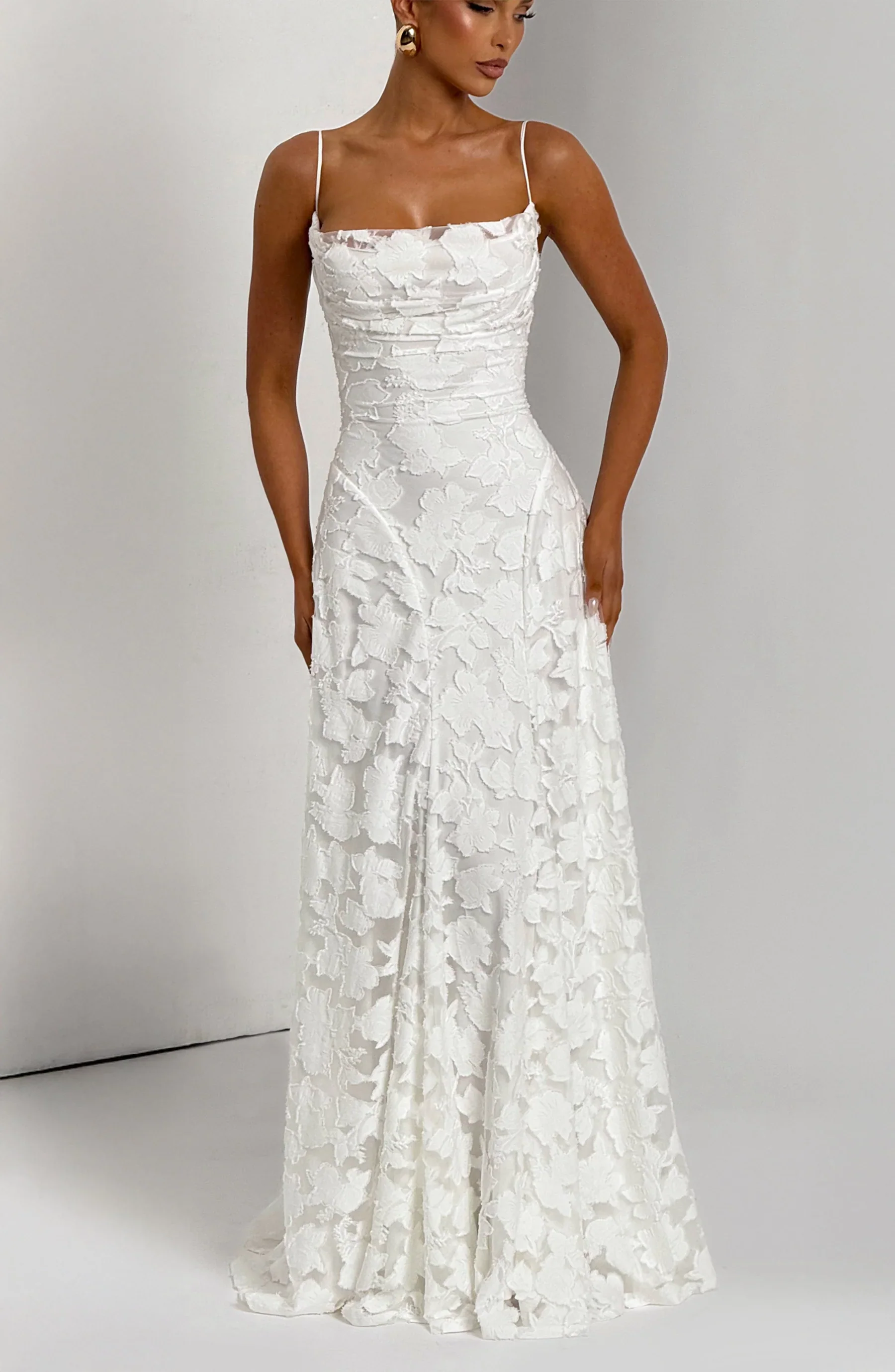 Elena Floral Lace Maxi Dress - Image 11