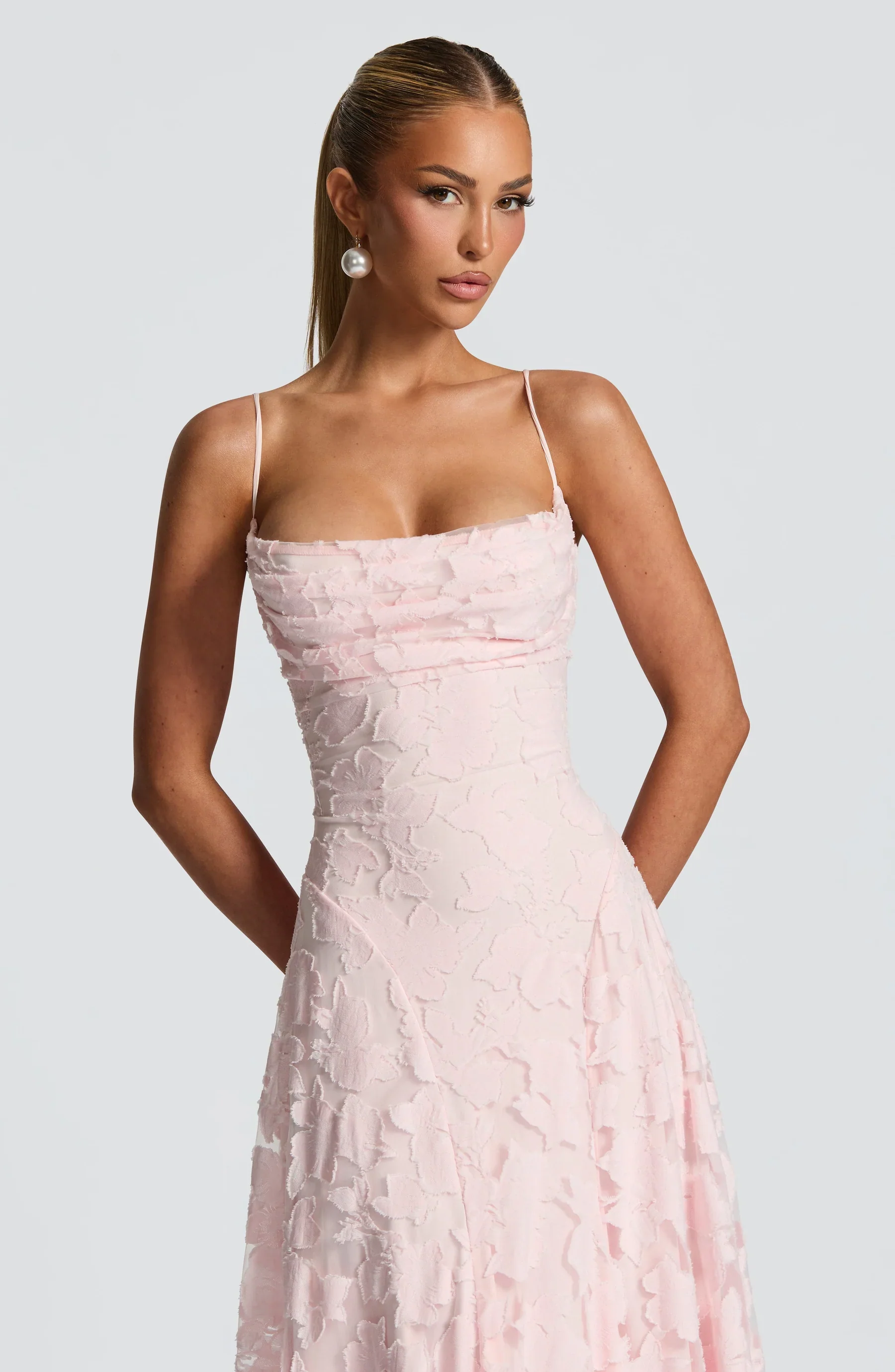 Elena Floral Lace Maxi Dress - Image 15