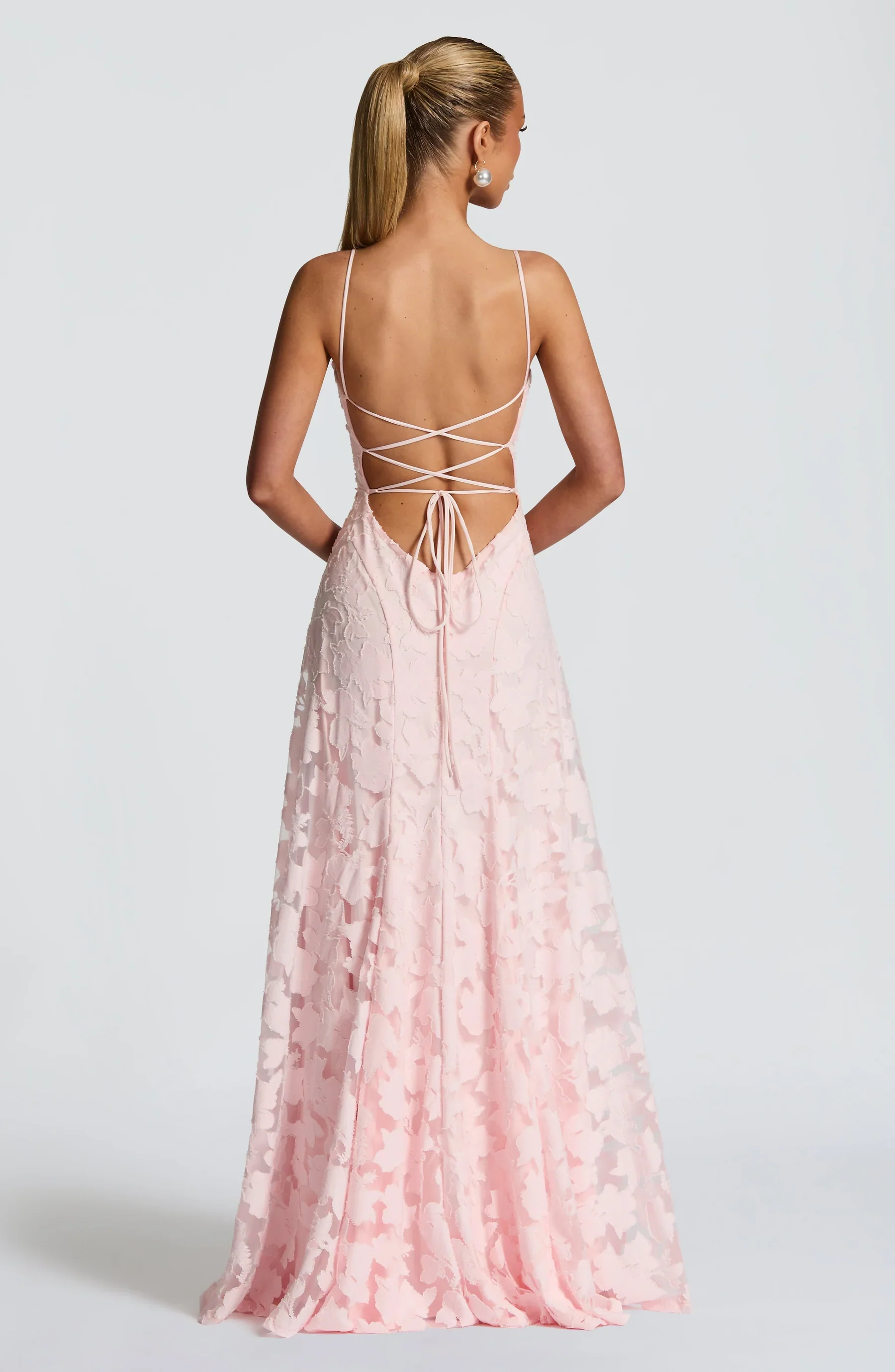 Elena Floral Lace Maxi Dress - Image 16