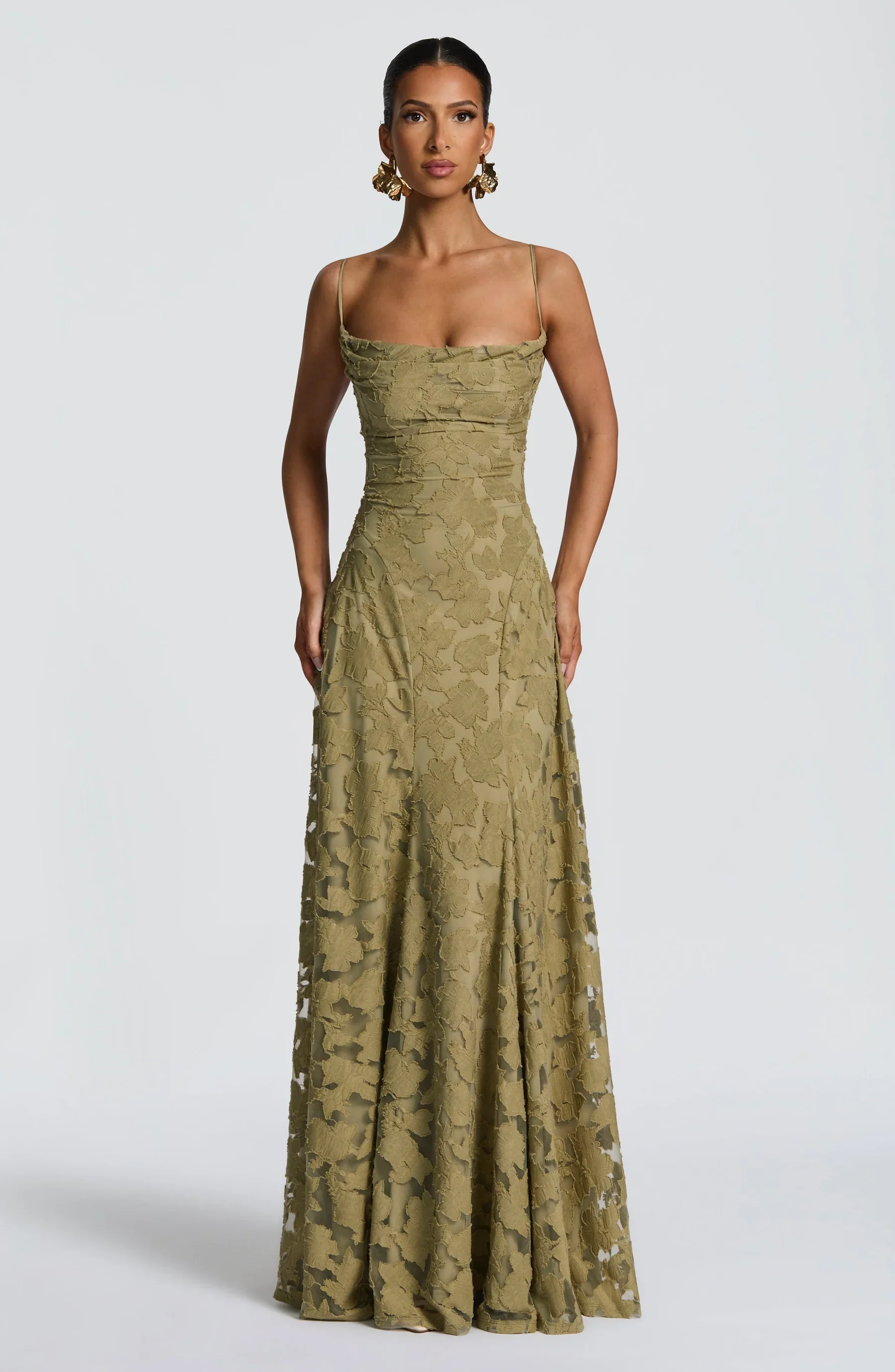 Elena Floral Lace Maxi Dress - Image 17