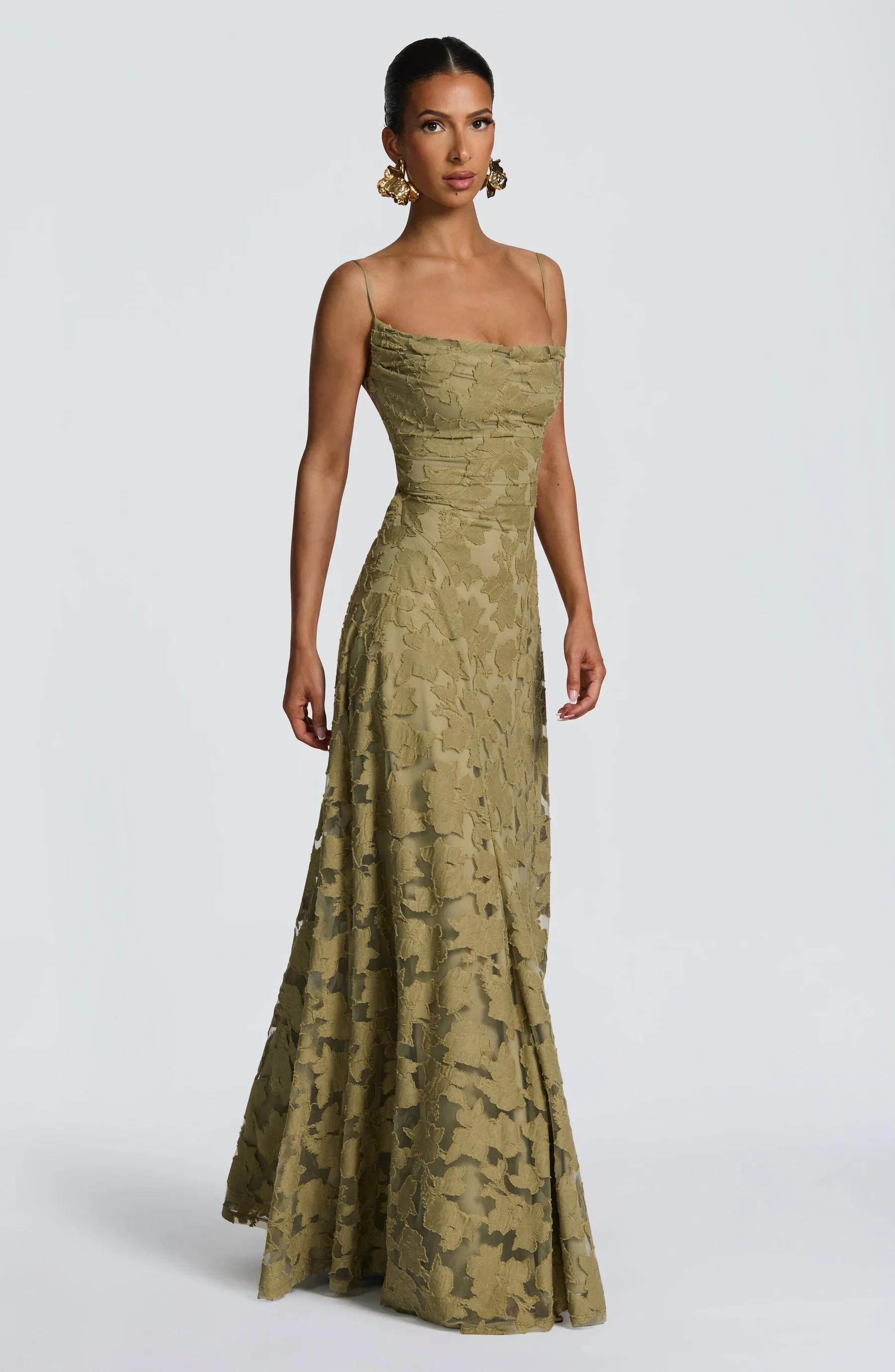 Elena Floral Lace Maxi Dress - Image 18