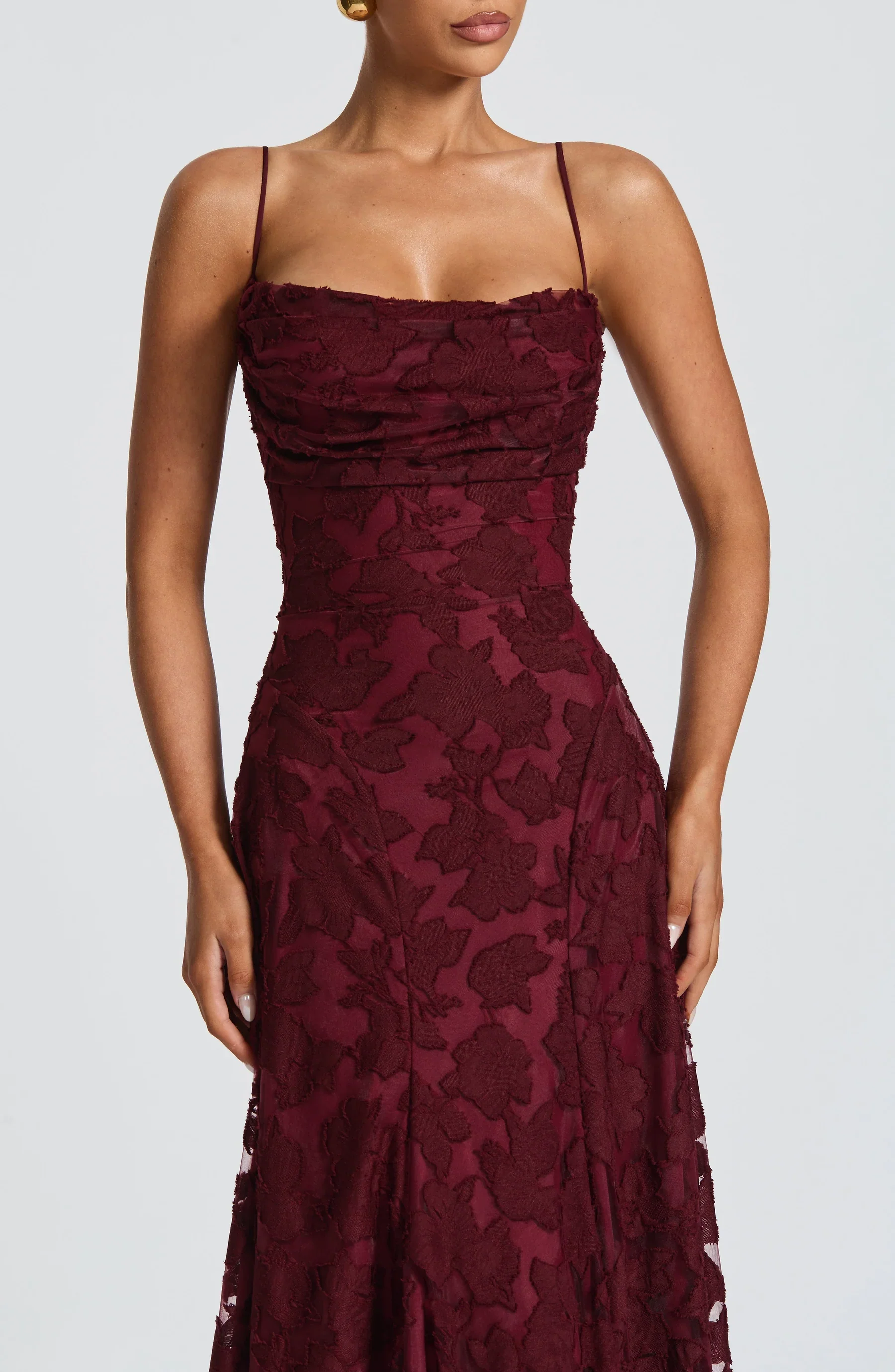 Elena Floral Lace Maxi Dress - Image 3