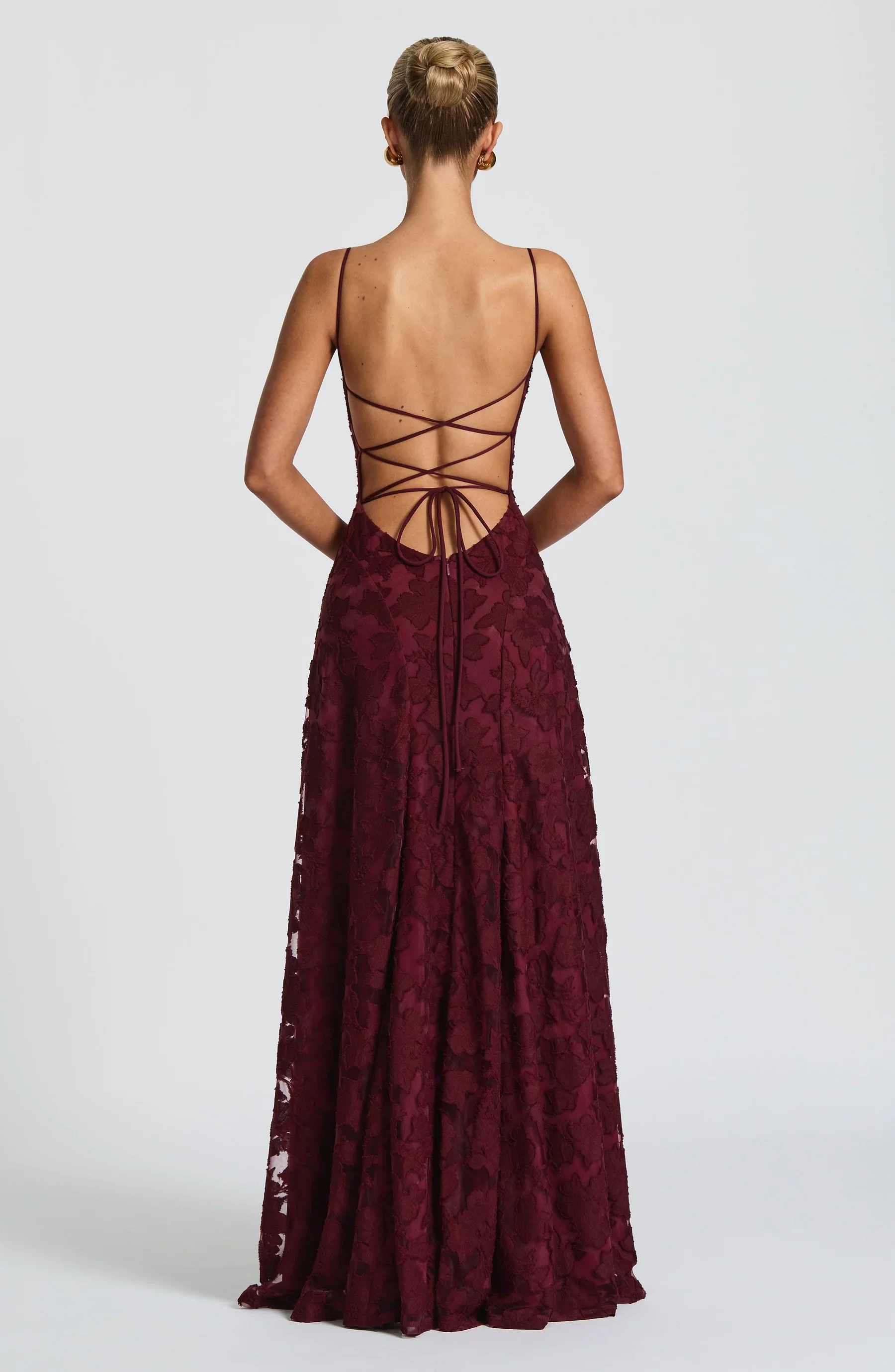 Elena Floral Lace Maxi Dress - Image 4