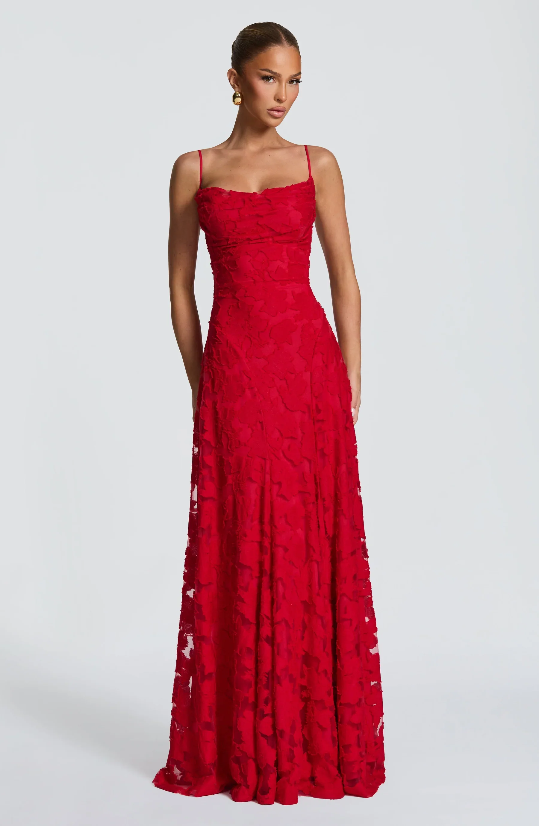 Elena Floral Lace Maxi Dress - Image 5