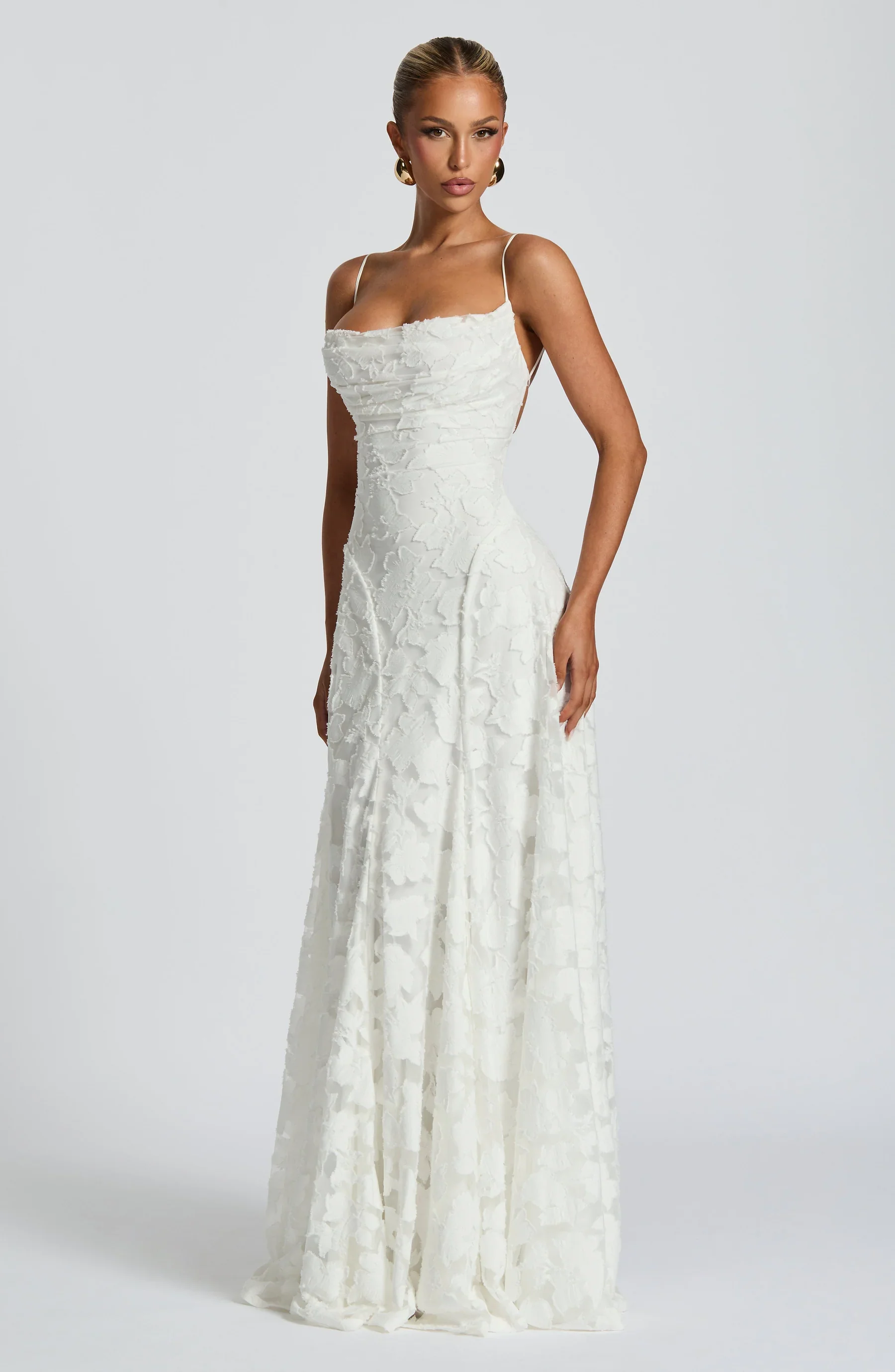 Elena Floral Lace Maxi Dress - Image 9