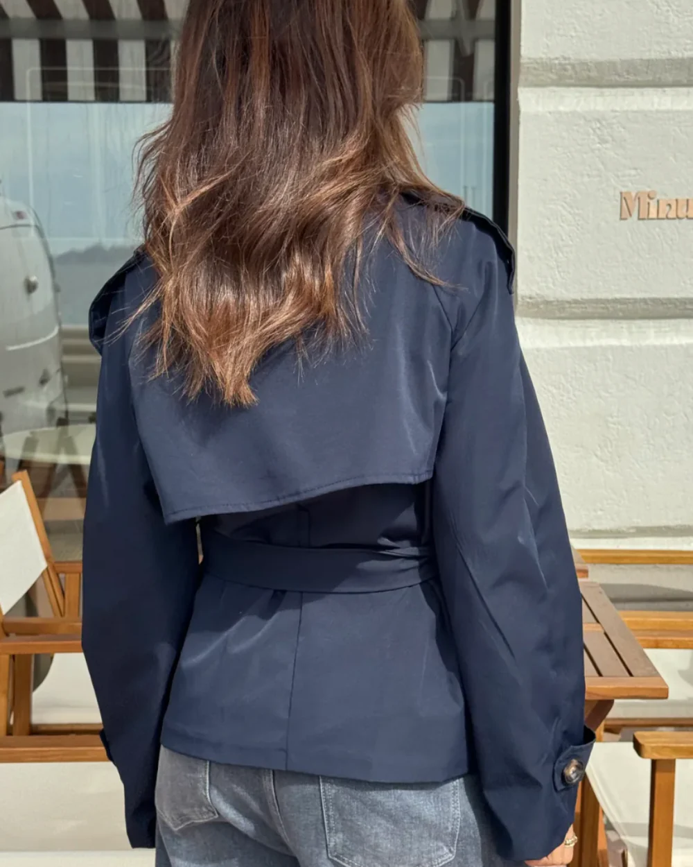 Ellie Cropped Trench Coat - Image 11