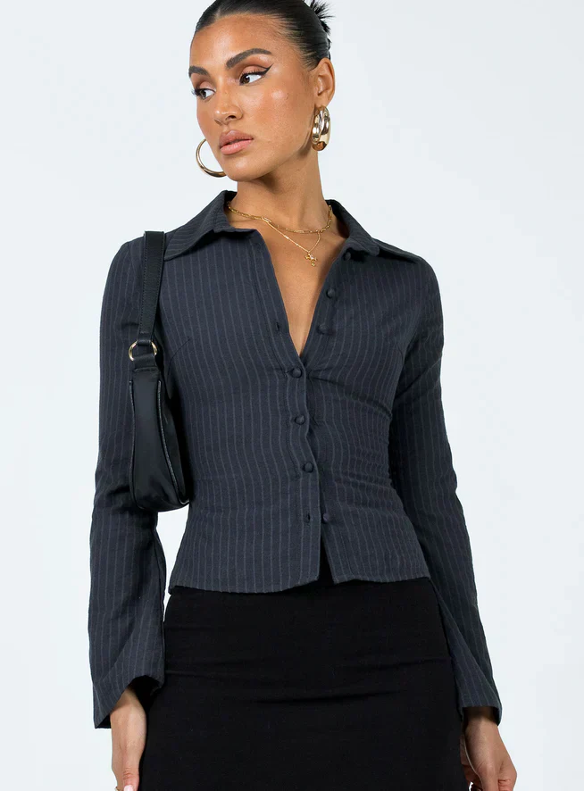 Elodie Striped Blouse - Image 3
