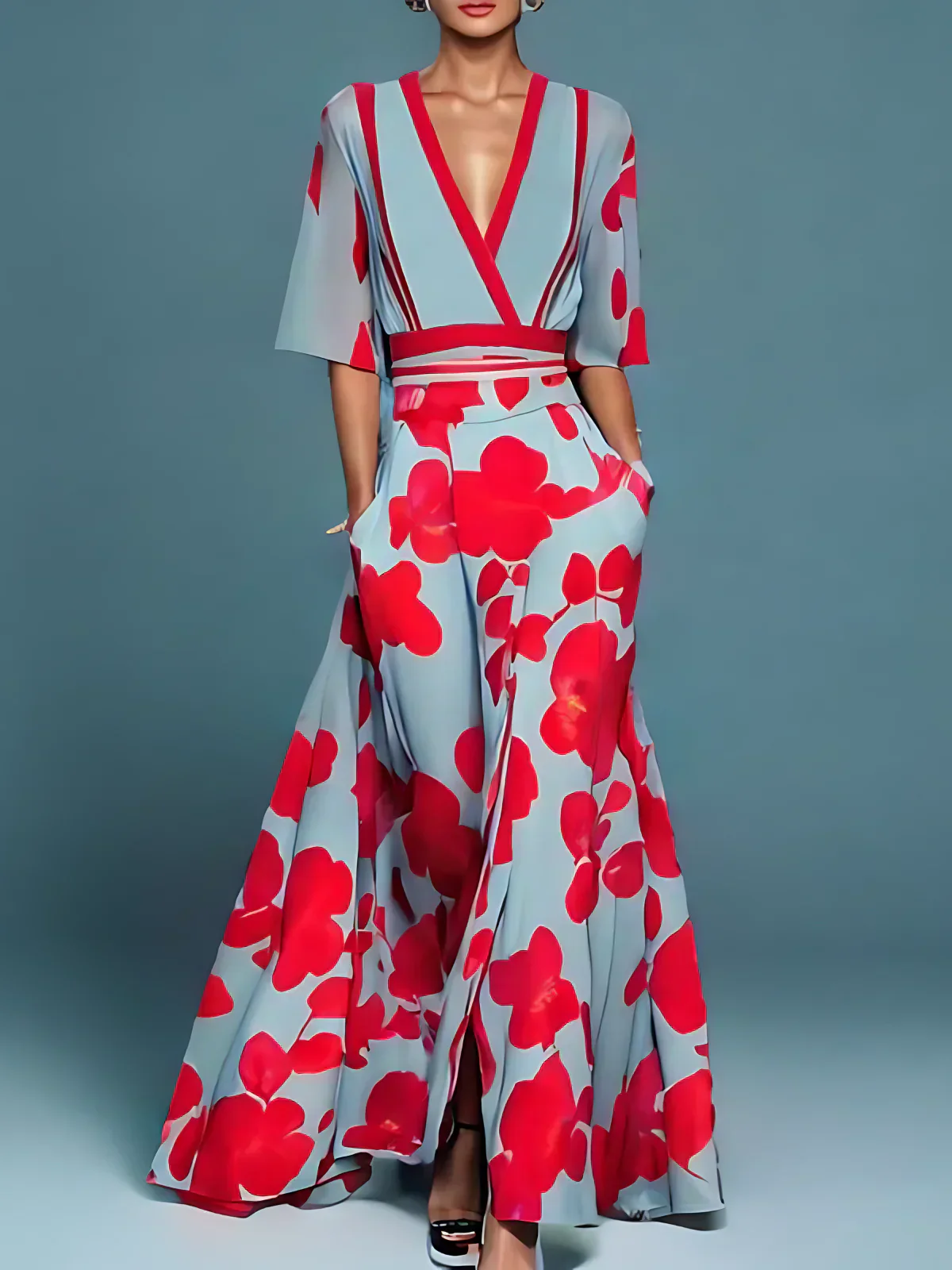 Everly Floral Wrap Dress