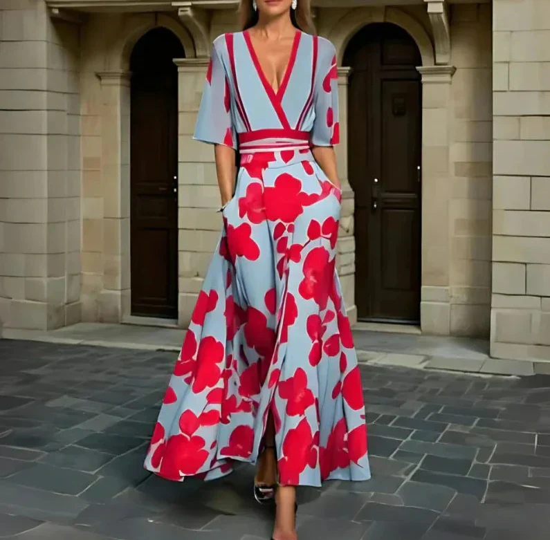 Everly Floral Wrap Dress - Image 2