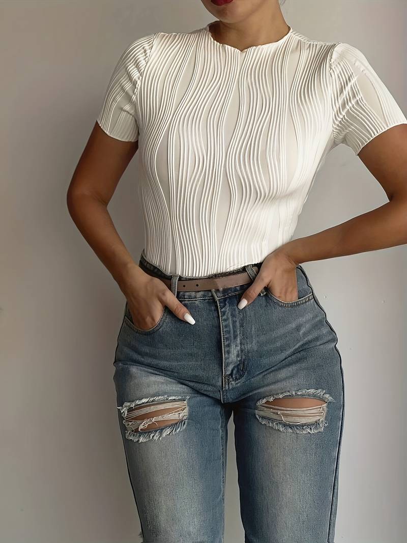 Fiorella Textured Top - Image 4