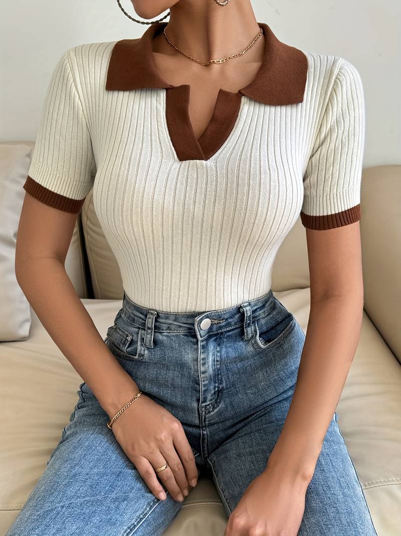 Francesca Notched Polo - Image 2