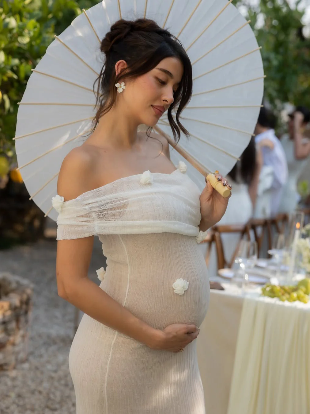 Marielle Petal Off-Shoulder Maxi Dress - Image 2
