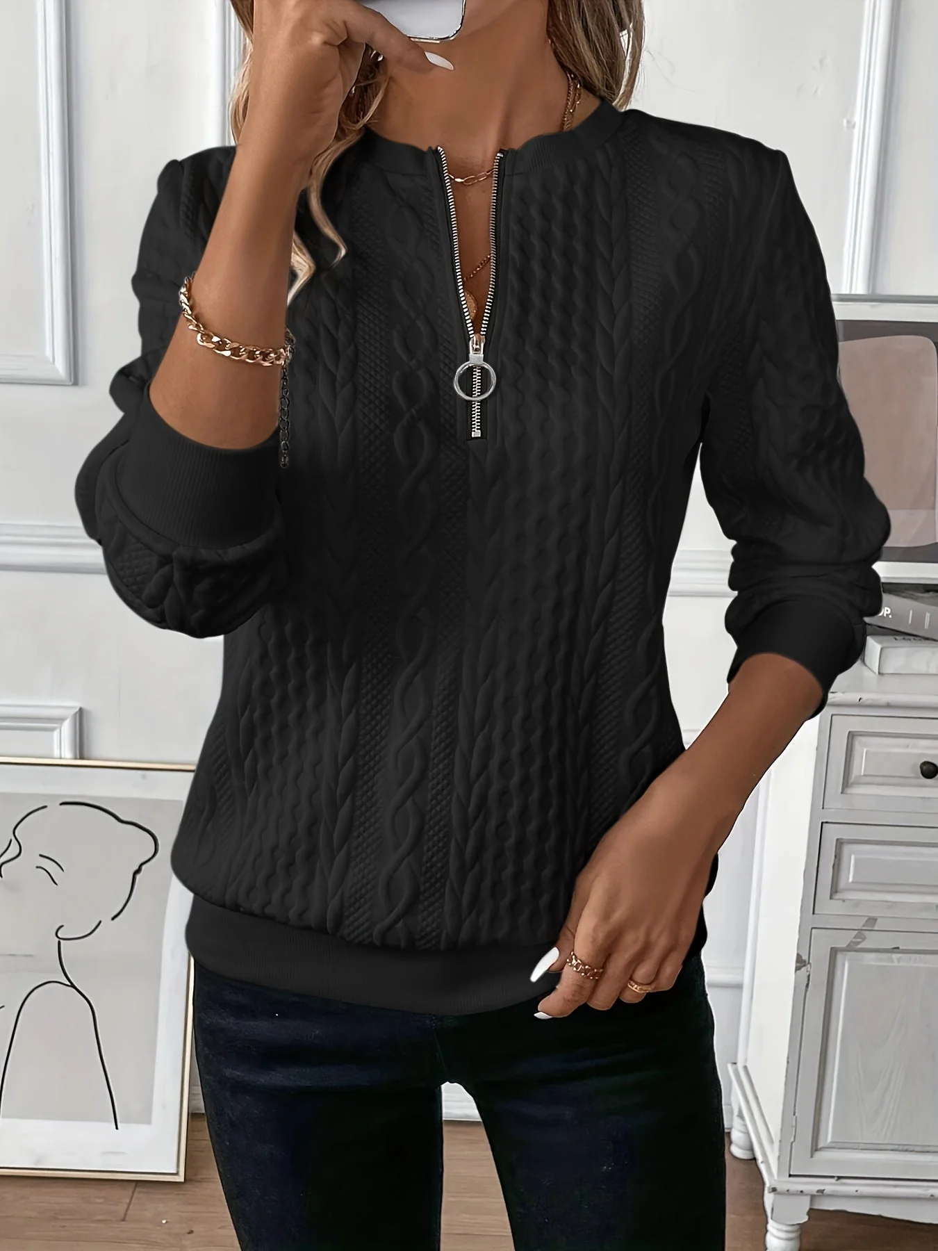 Mila Jumper with Zip - Image 8