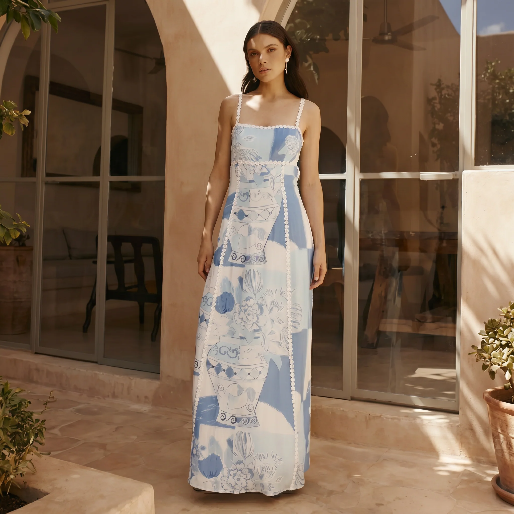 Phoebe Patchwork Maxi Dress
