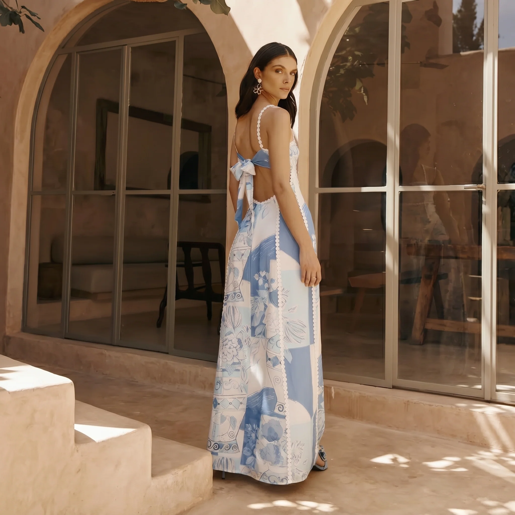 Phoebe Patchwork Maxi Dress - Image 2
