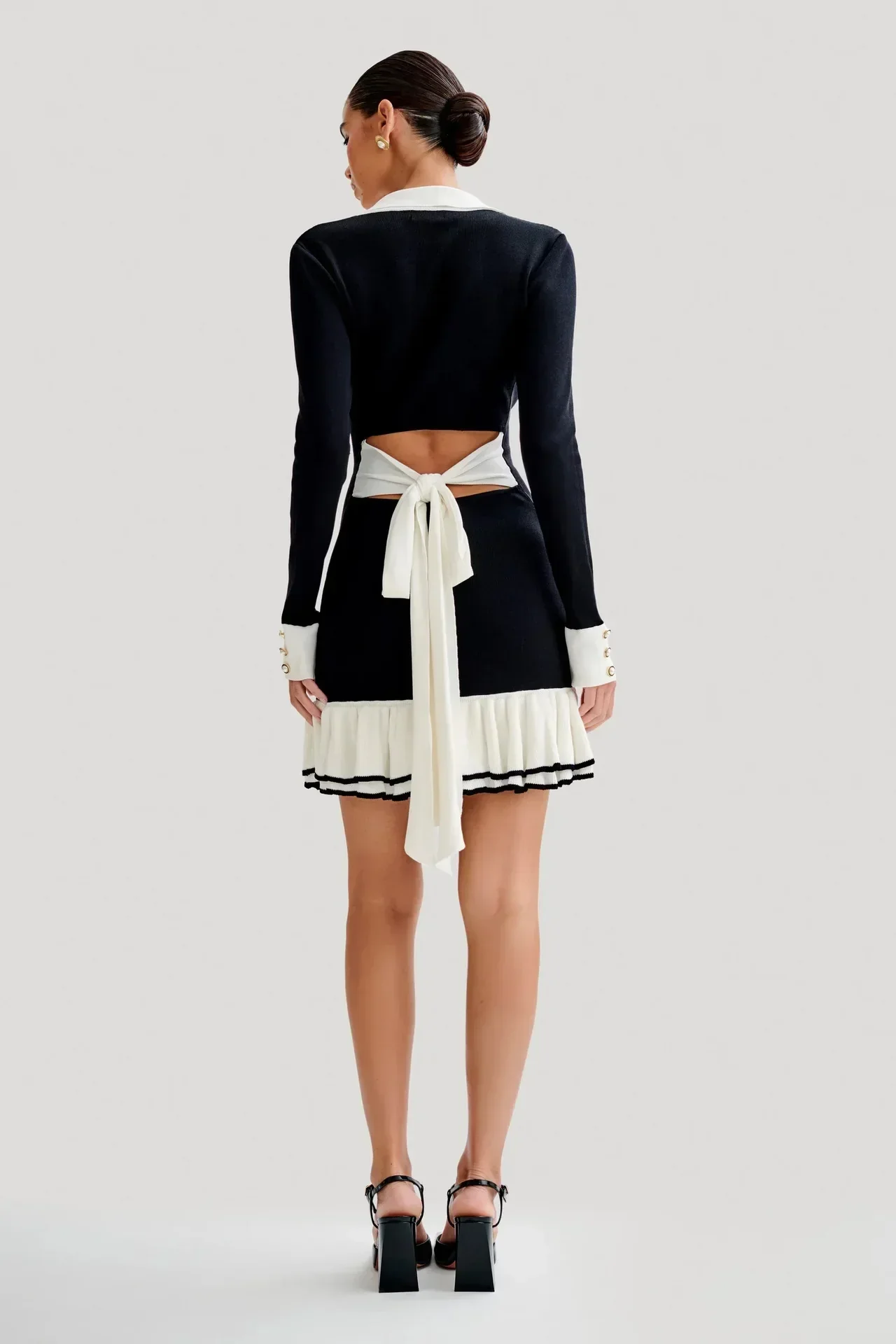 Ruffled Knit Mini Dress - Image 12
