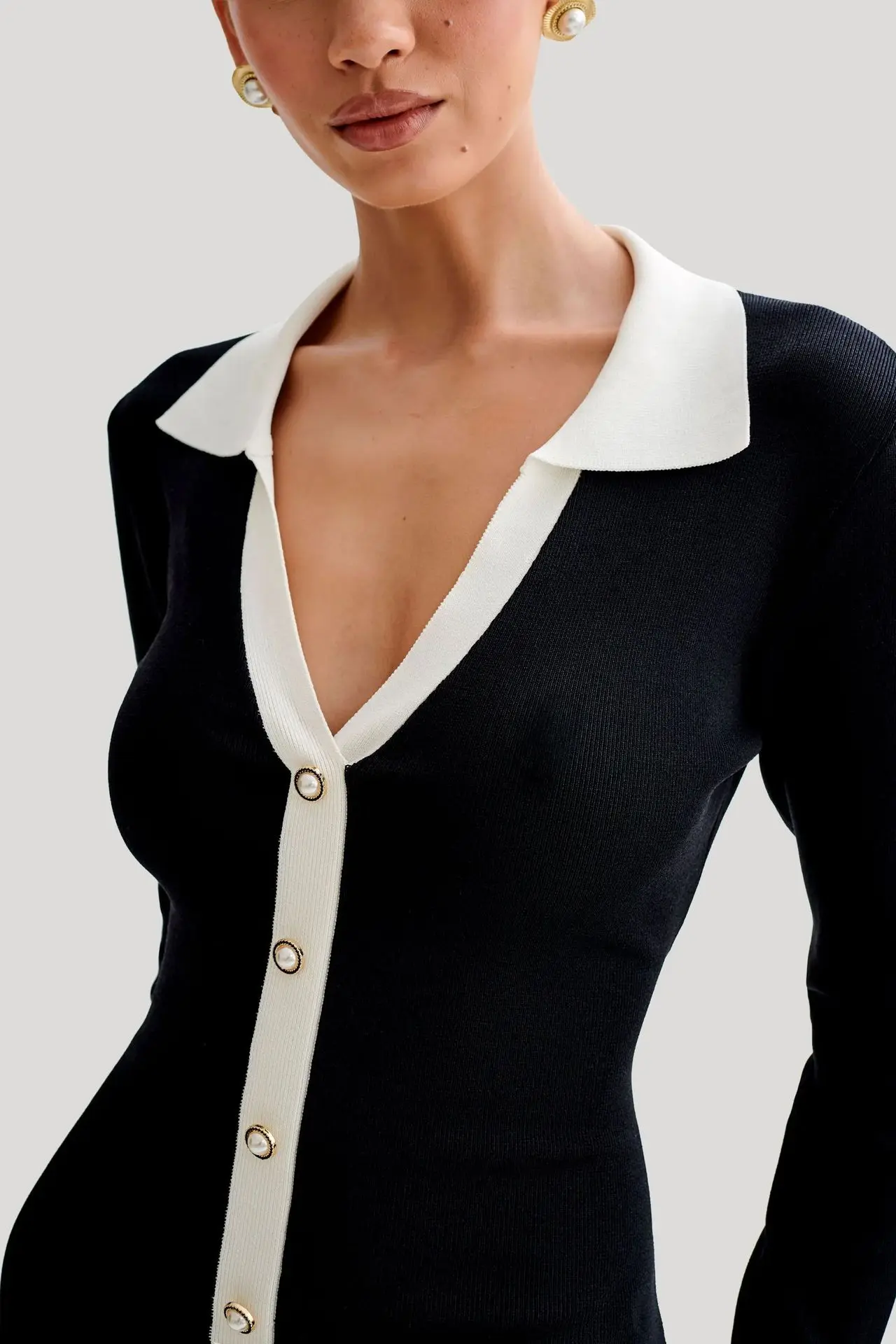Ruffled Knit Mini Dress - Image 17