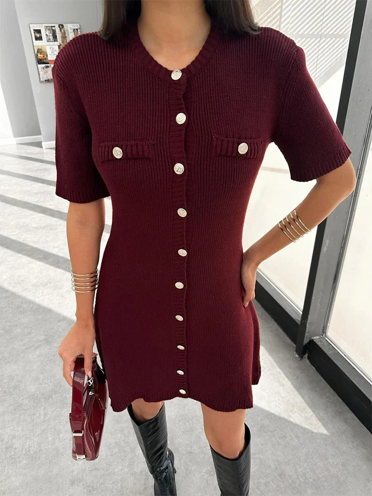 Mandi Knit Mini Dress - Image 8